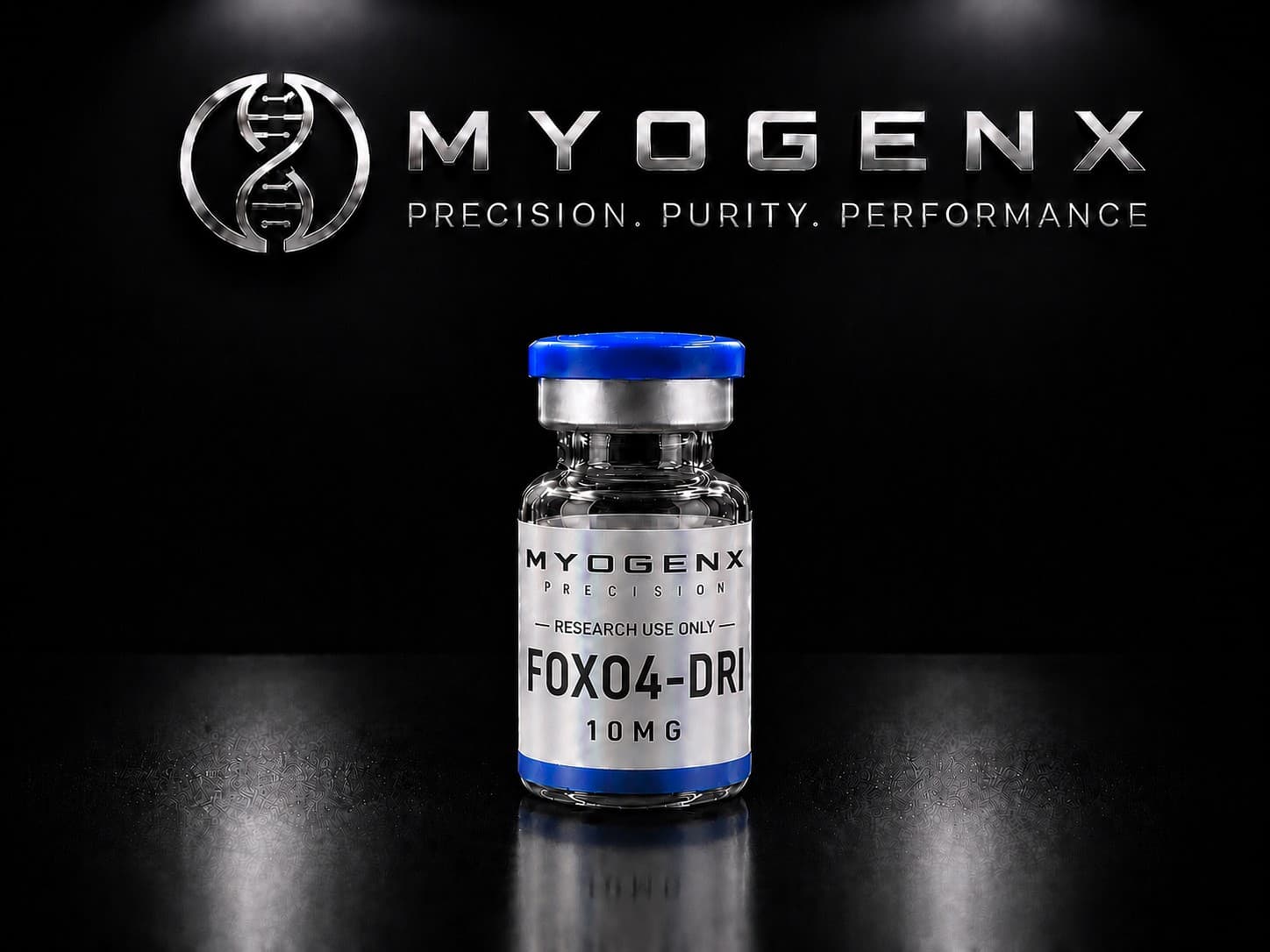 FOXO4-DRI, MYOGENX. D-retro-inverso peptide.