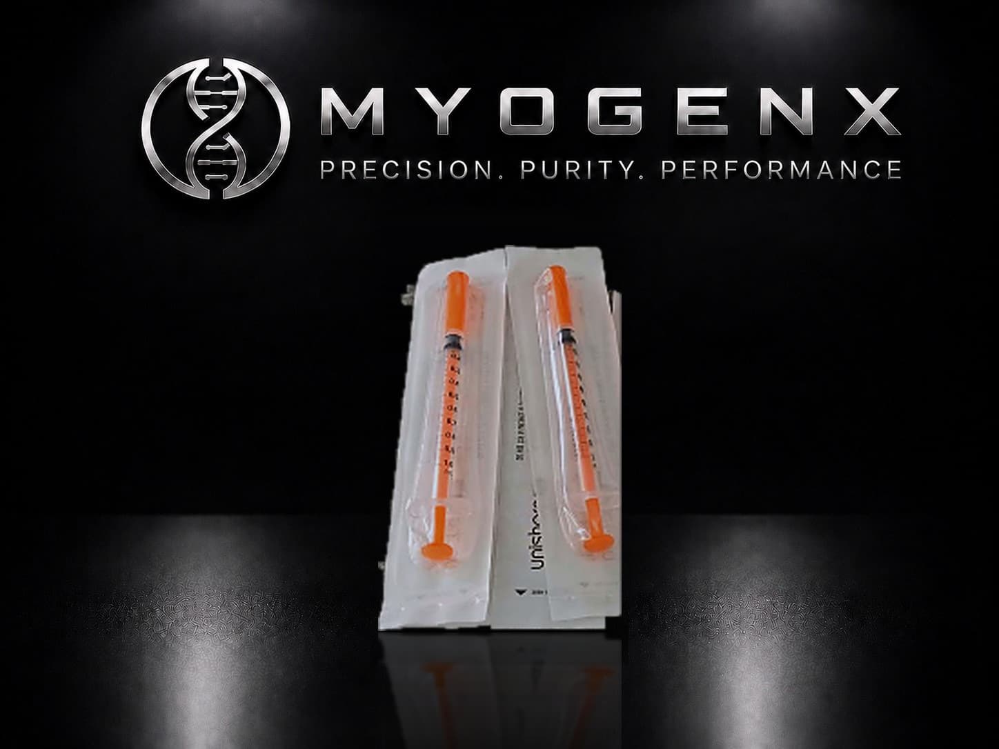 U-100 Syringes, MYOGENX. 1ml graduated, 100 pack.